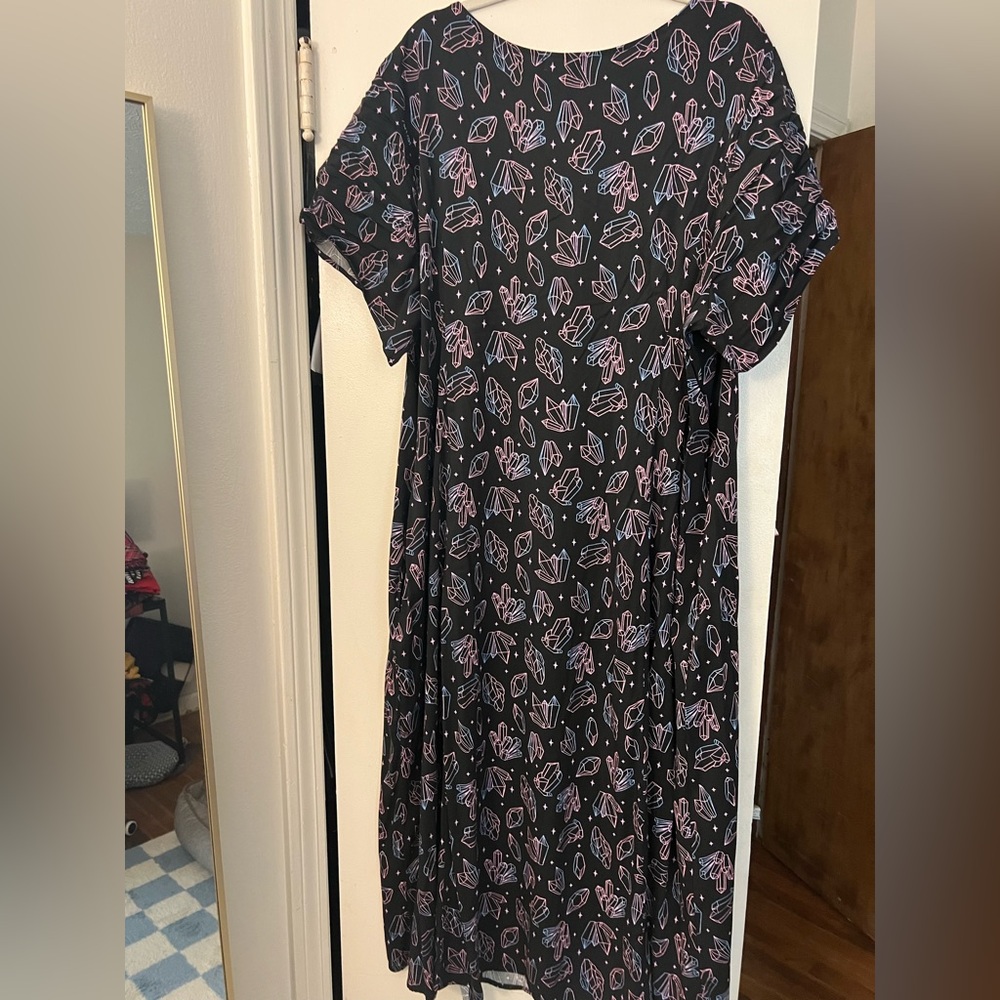 Hot Topic Gray Dress with Crystal Design